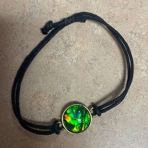 Women’s Green Holographic Pendant Bracelet